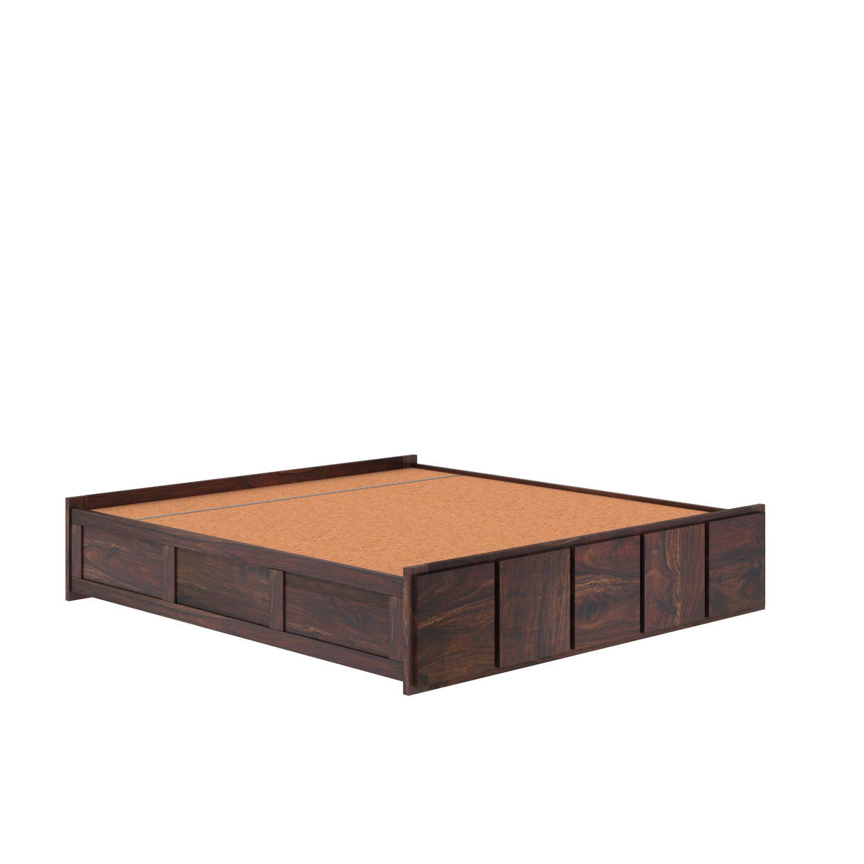 Scott Solid Sheesham Wood Bed With Hydraulic Storage Without Headboard - 3 years Warranty
