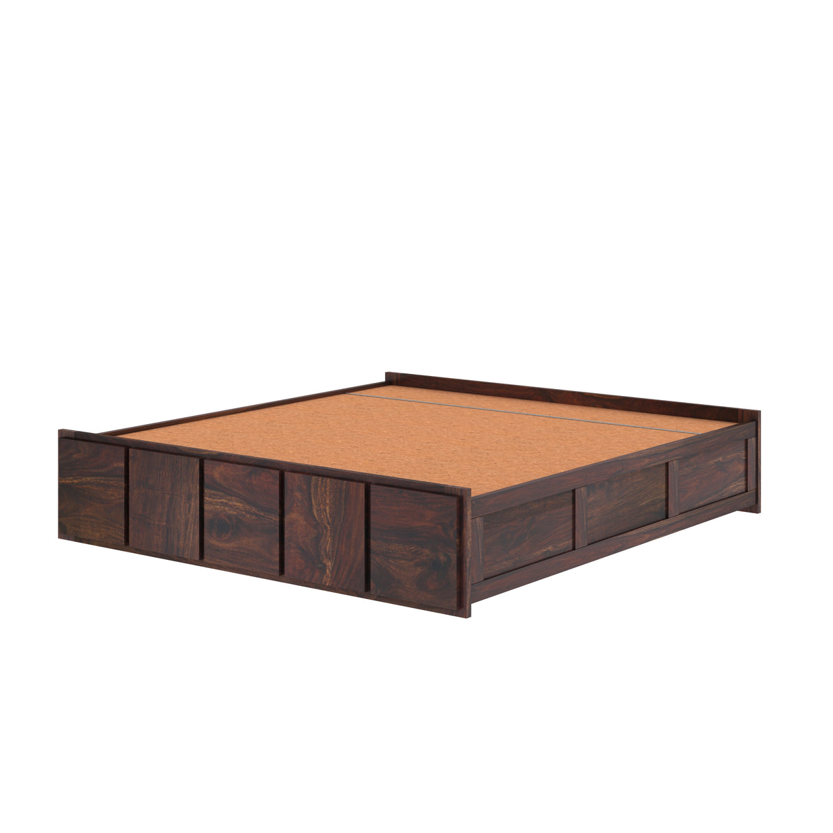 Scott Solid Sheesham Wood Bed With Hydraulic Storage Without Headboard - 3 years Warranty
