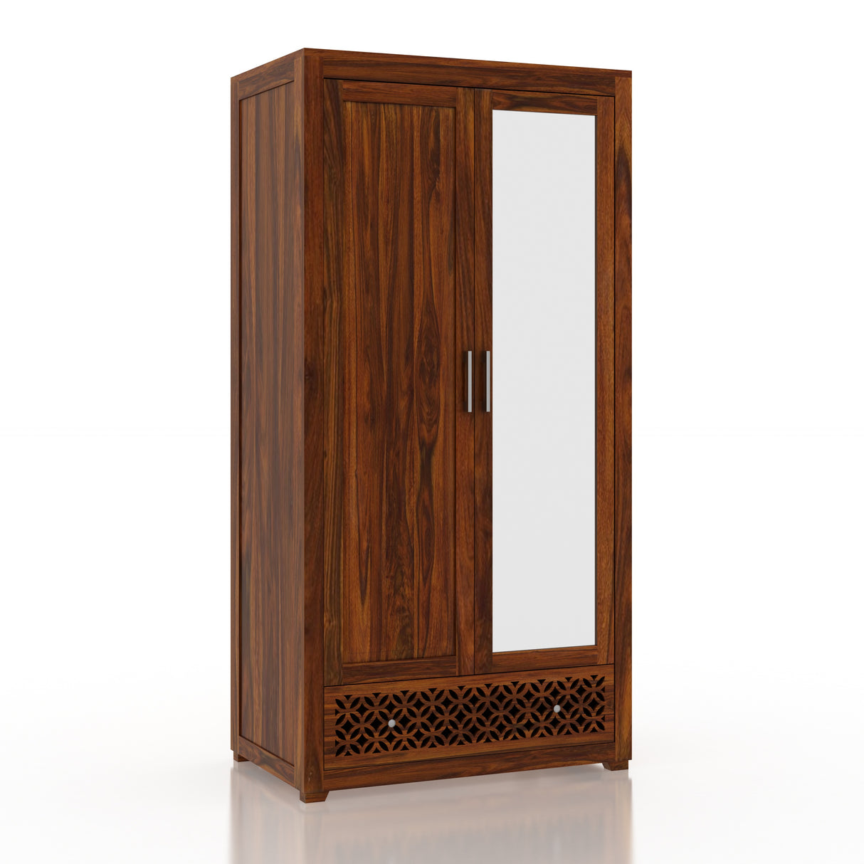 Jodhpur Solid Sheesham Wood with One Side Mirror - 3 Years Warranty