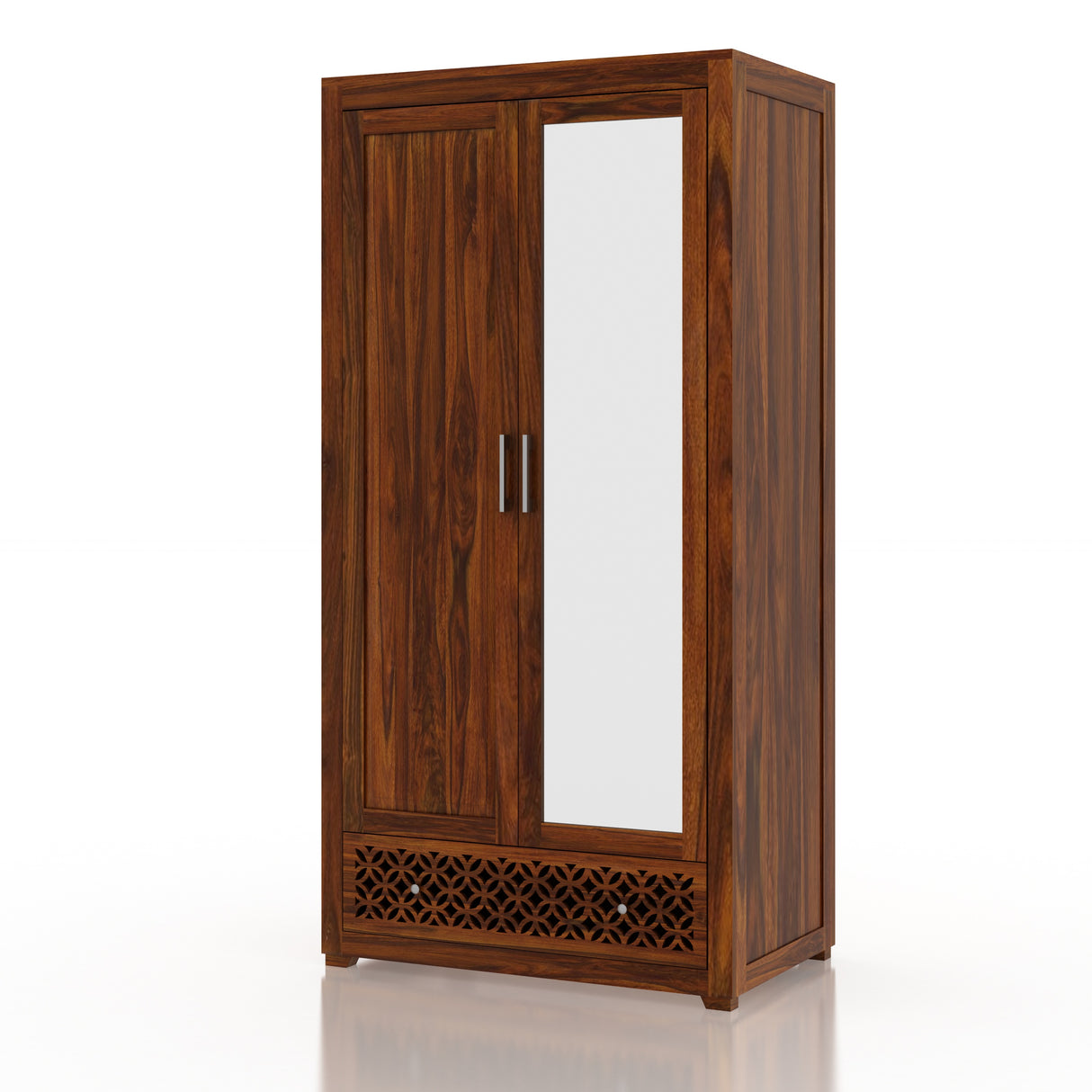 Jodhpur Solid Sheesham Wood with One Side Mirror - 3 Years Warranty