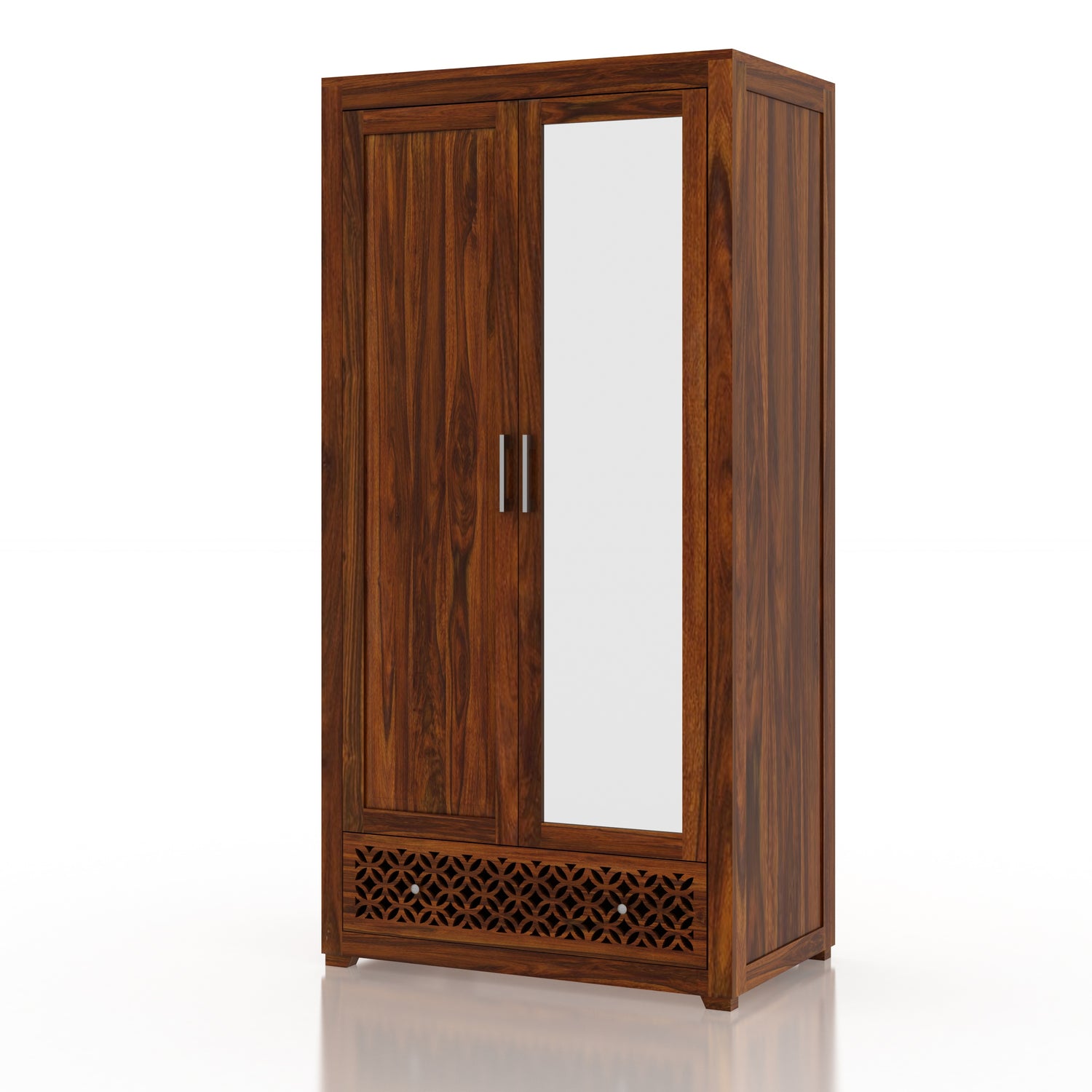 Jodhpur Solid Sheesham Wood with One Side Mirror - 3 Years Warranty