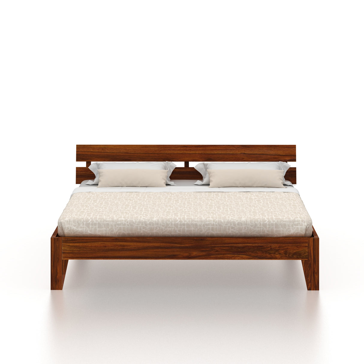 Spiky Solid Sheesham Wood Bed - 3 Years Warranty
