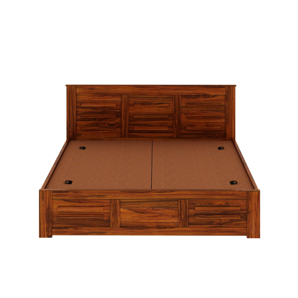 Swiss Solid Sheesham Wood Box Storage Bed - 3 years Warranty