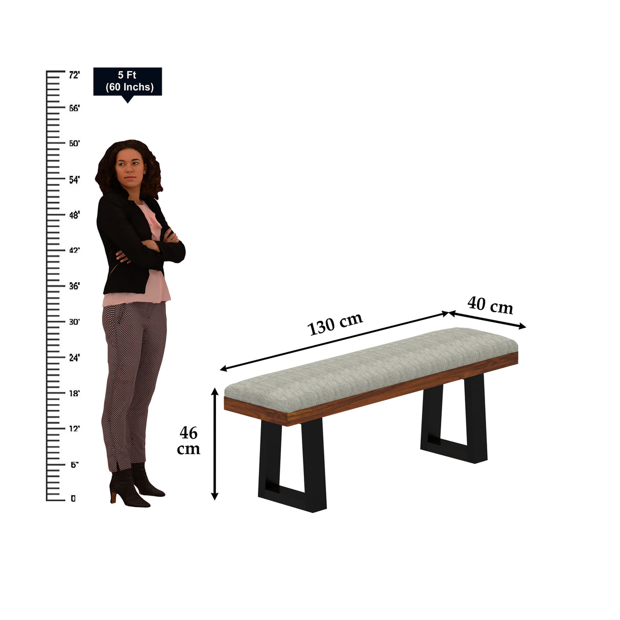 Wave Solid Sheesham Wood 6 Seater Dining Set With Iron Legs(Wave Detailing Top) - 3 Years Warranty