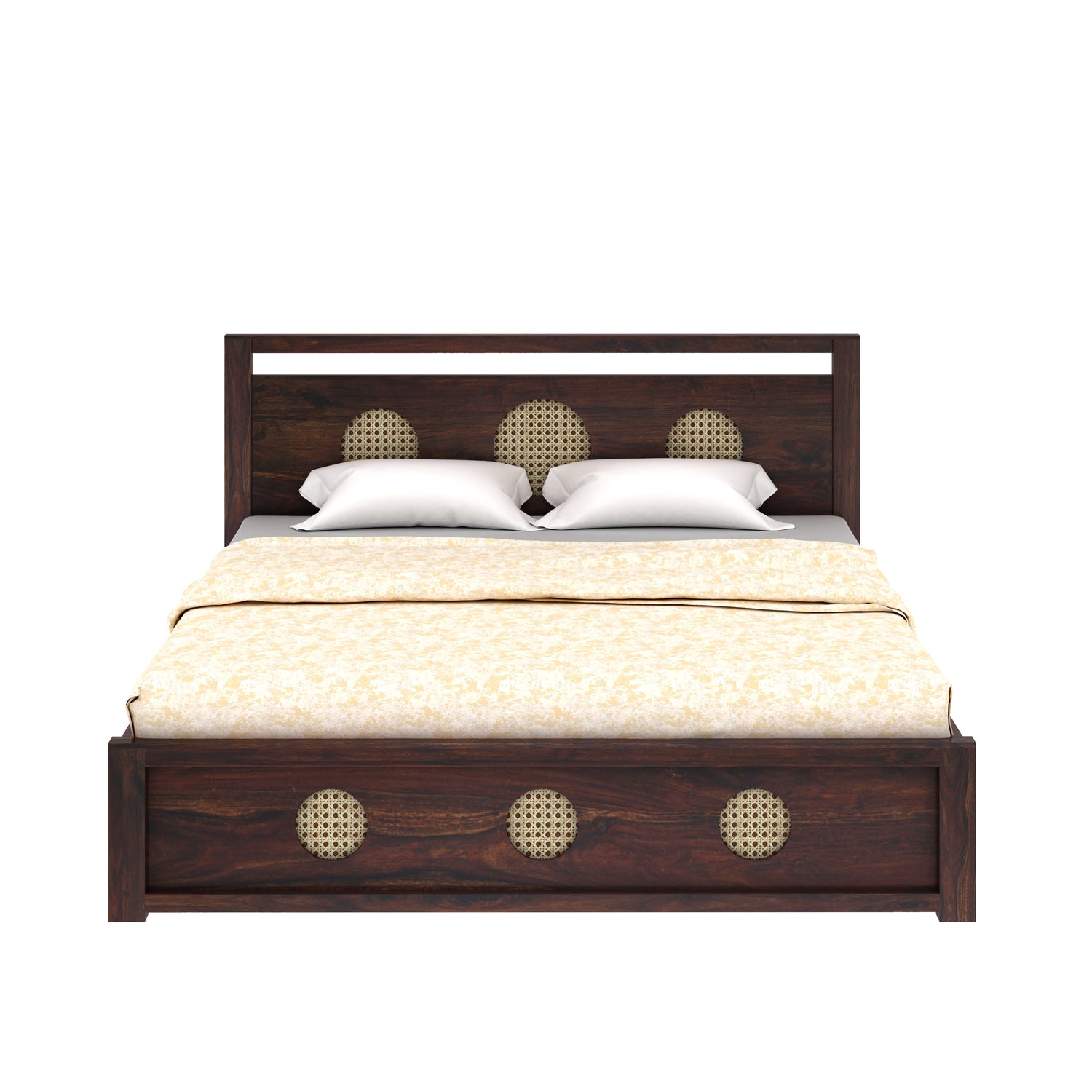 Cosmos Solid Sheesham Wood Hydraulic Storage Bed - 3 years Warranty