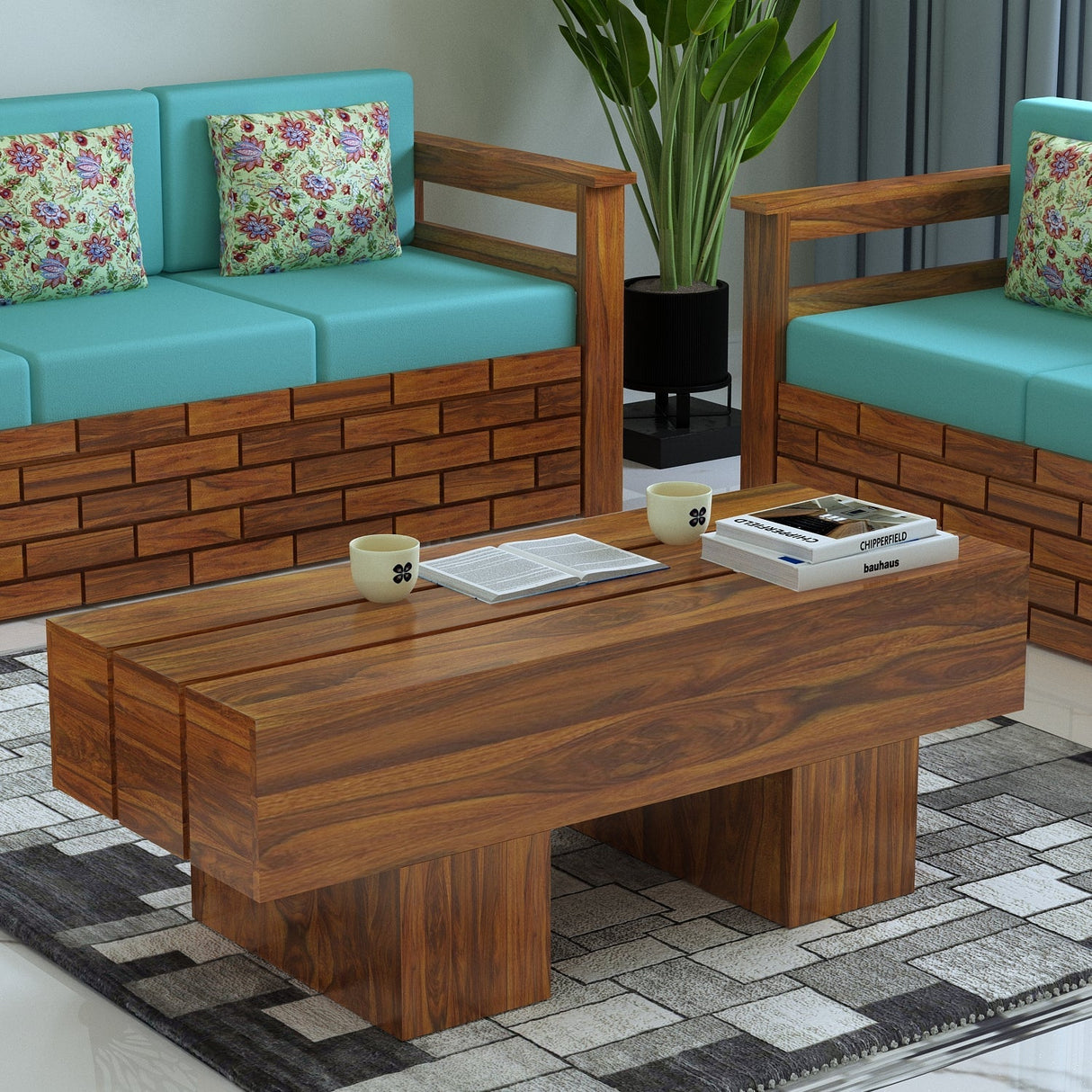 Swift Solid Sheesham Wood Coffee Table - 3 Years Warranty