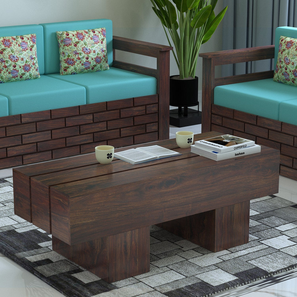 Swift Solid Sheesham Wood Coffee Table - 3 Years Warranty