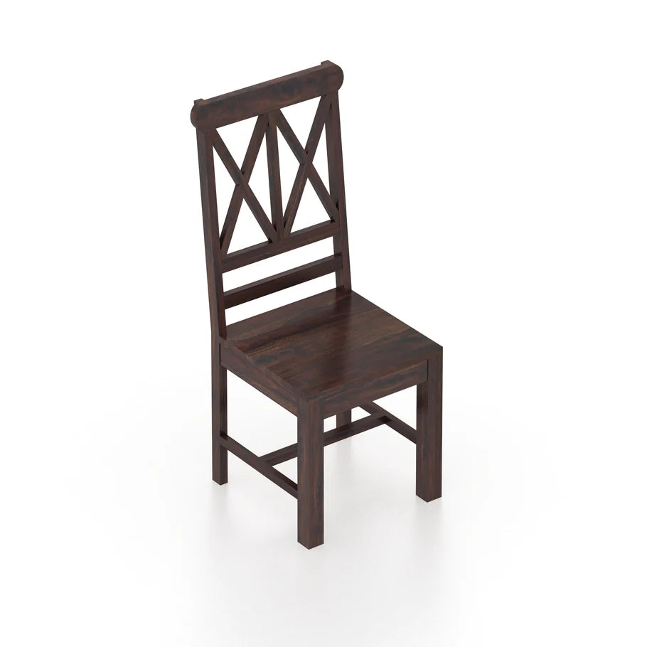 Cross Solid Sheesham Wood Office/Study/Dining Chair - 3 Years Warranty