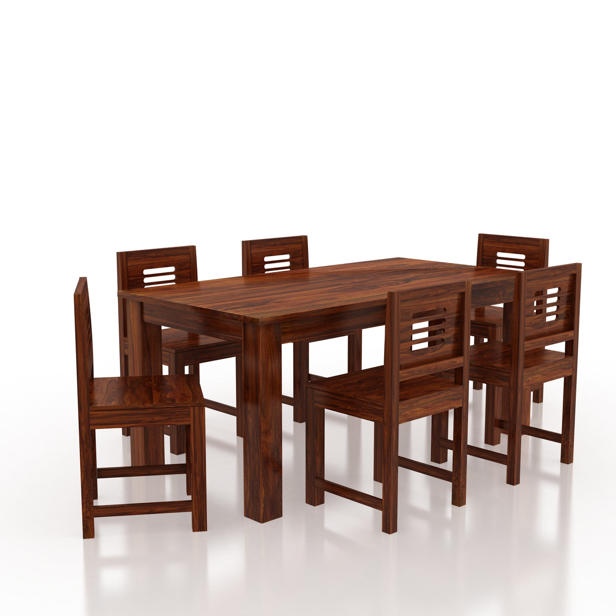 Cairo Solid Sheesham Wood 6 Seater Dining Table Set - 3 Years Warranty