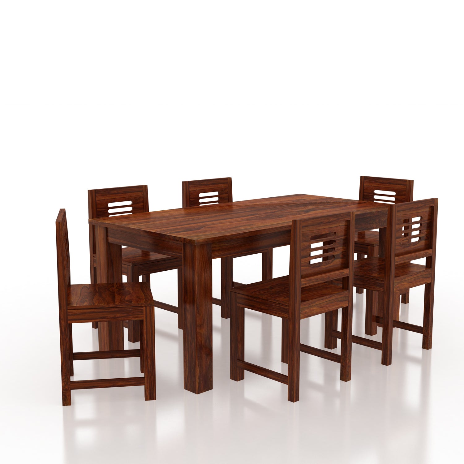 Cairo Solid Sheesham Wood 6 Seater Dining Table Set - 3 Years Warranty