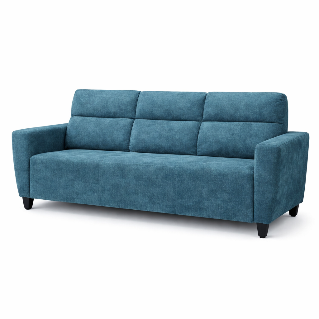 Roman Three Seater Upholstered Sofa Velvet - 3 Years Warranty