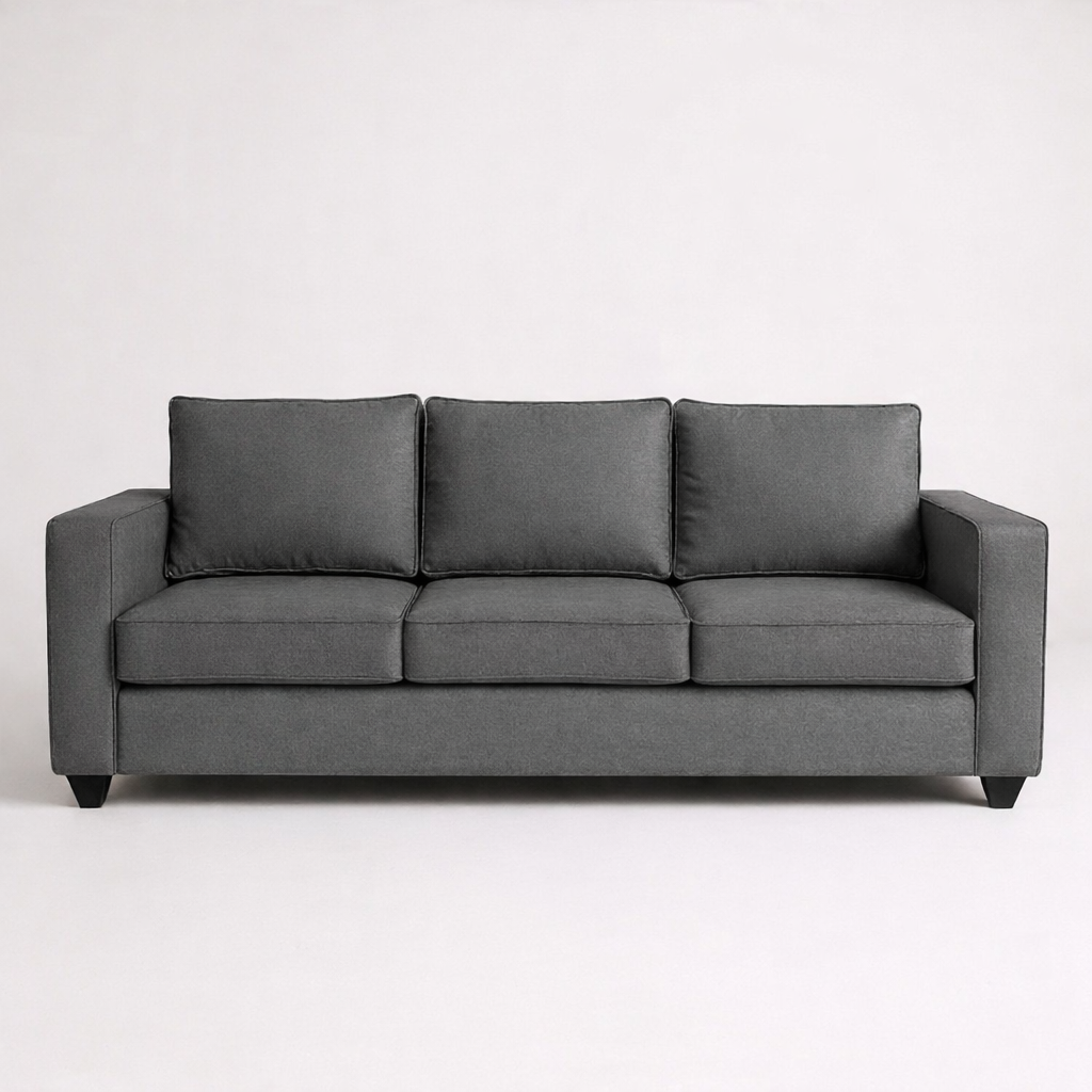 GOA Three Seater Upholstered Sofa Velvet - 3 Years Warranty