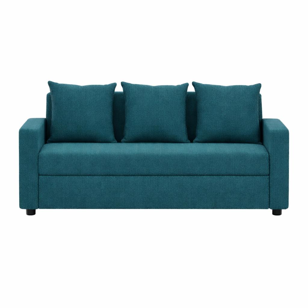 OOTY Three Seater Upholstered Sofa Velvet - 3 Years Warranty