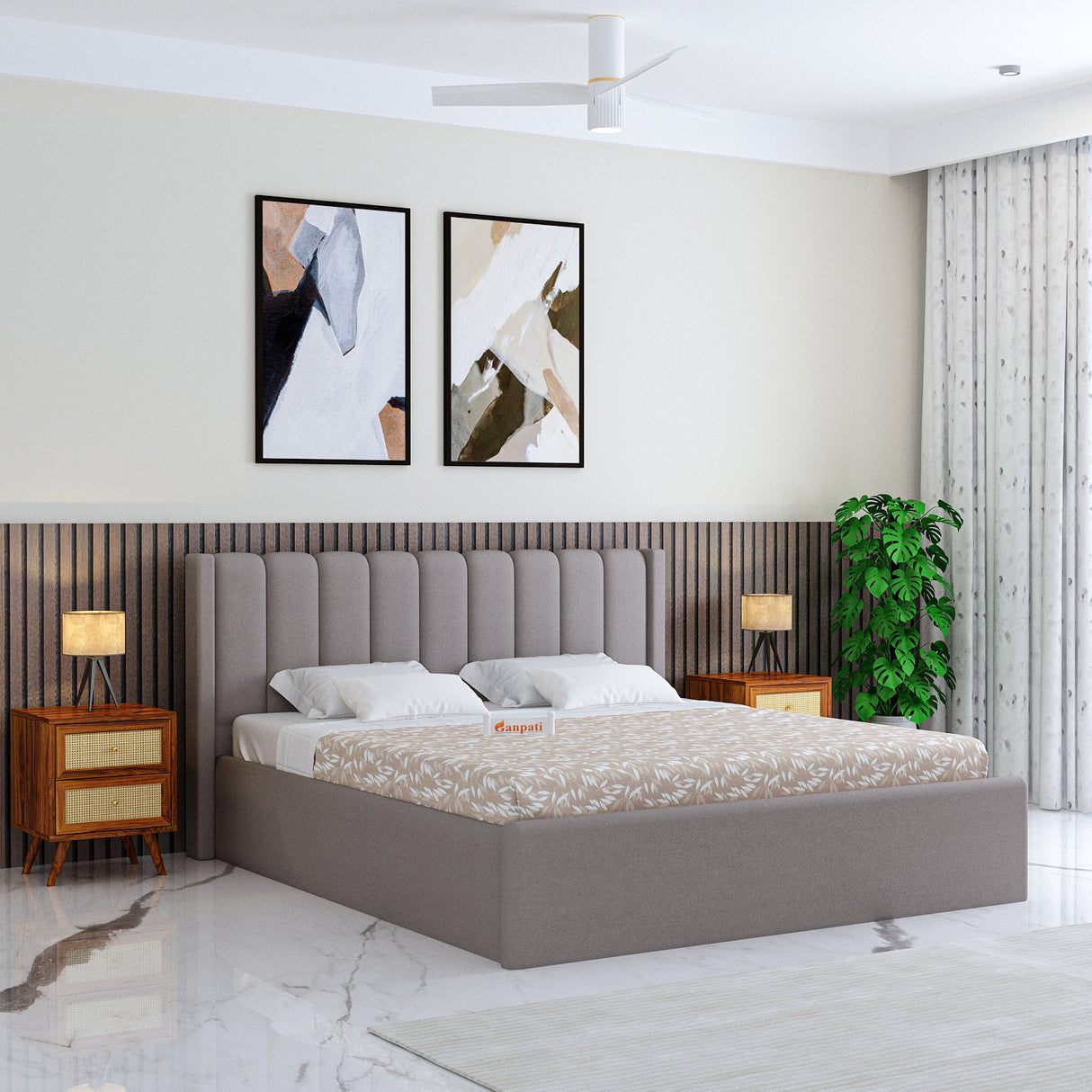 Emperor Upholstered Box Storage Bed-3 years Warranty(LUXE EDITION)