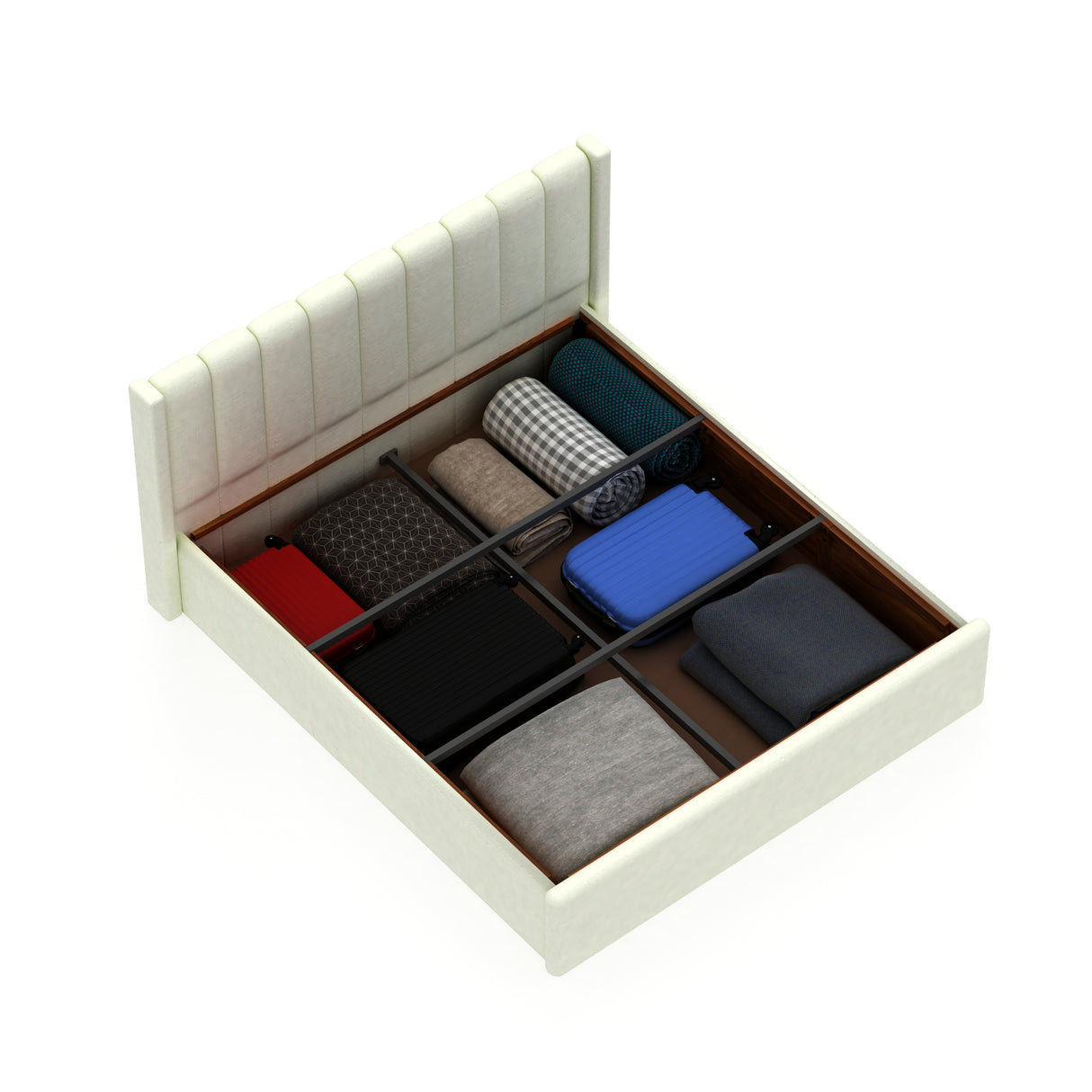 Emperor Upholstered Box Storage Bed-3 years Warranty(LUXE EDITION)