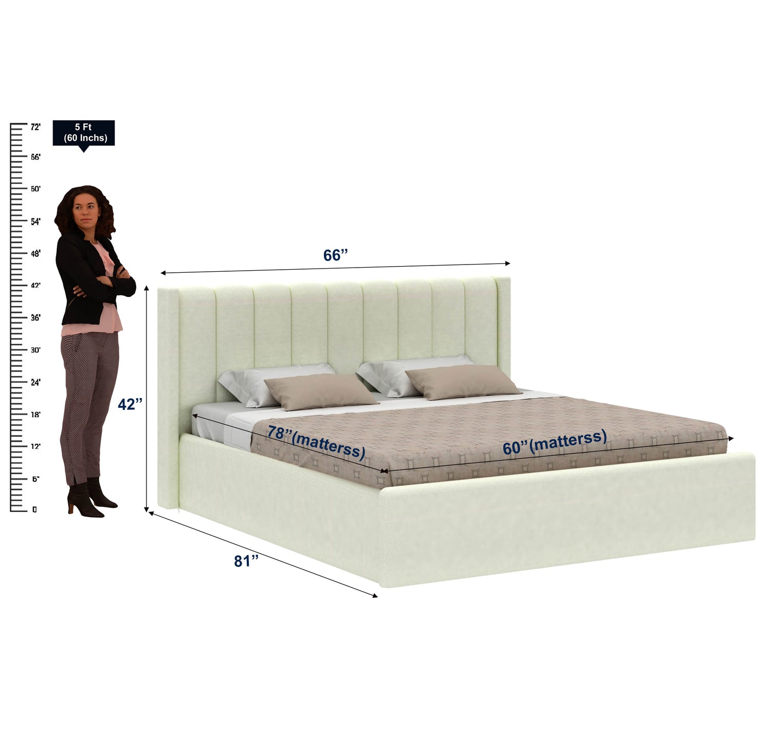 Emperor Upholstered Box Storage Bed-3 years Warranty(LUXE EDITION)