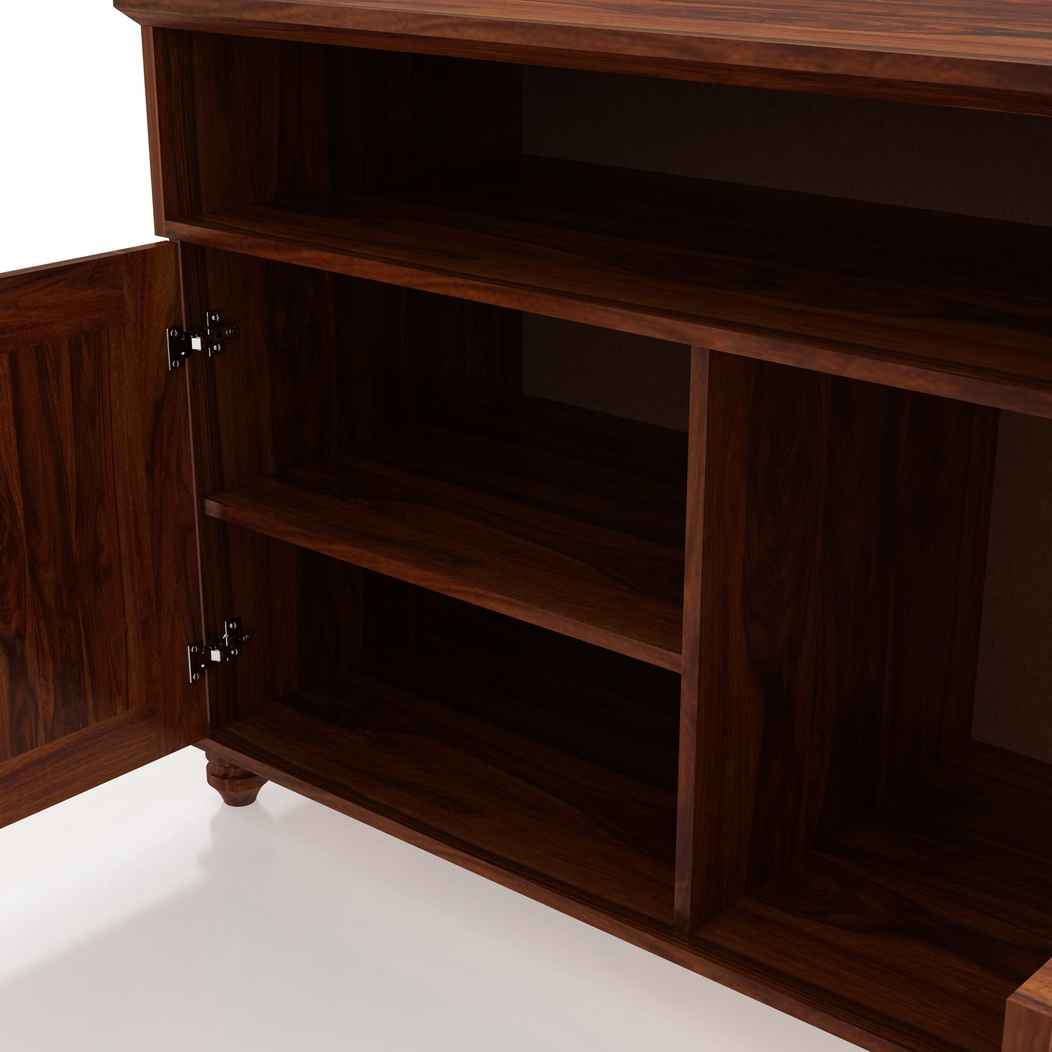 Fusion Cane Solid Sheesham Wood Display Unit/Sideboard - 3 Years Warranty