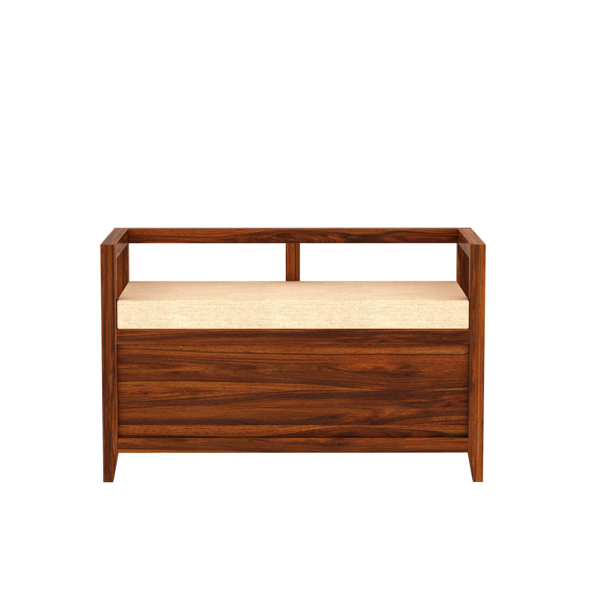Jaipur Solid Sheesham Wood Storage Bench - 3 Years Warranty