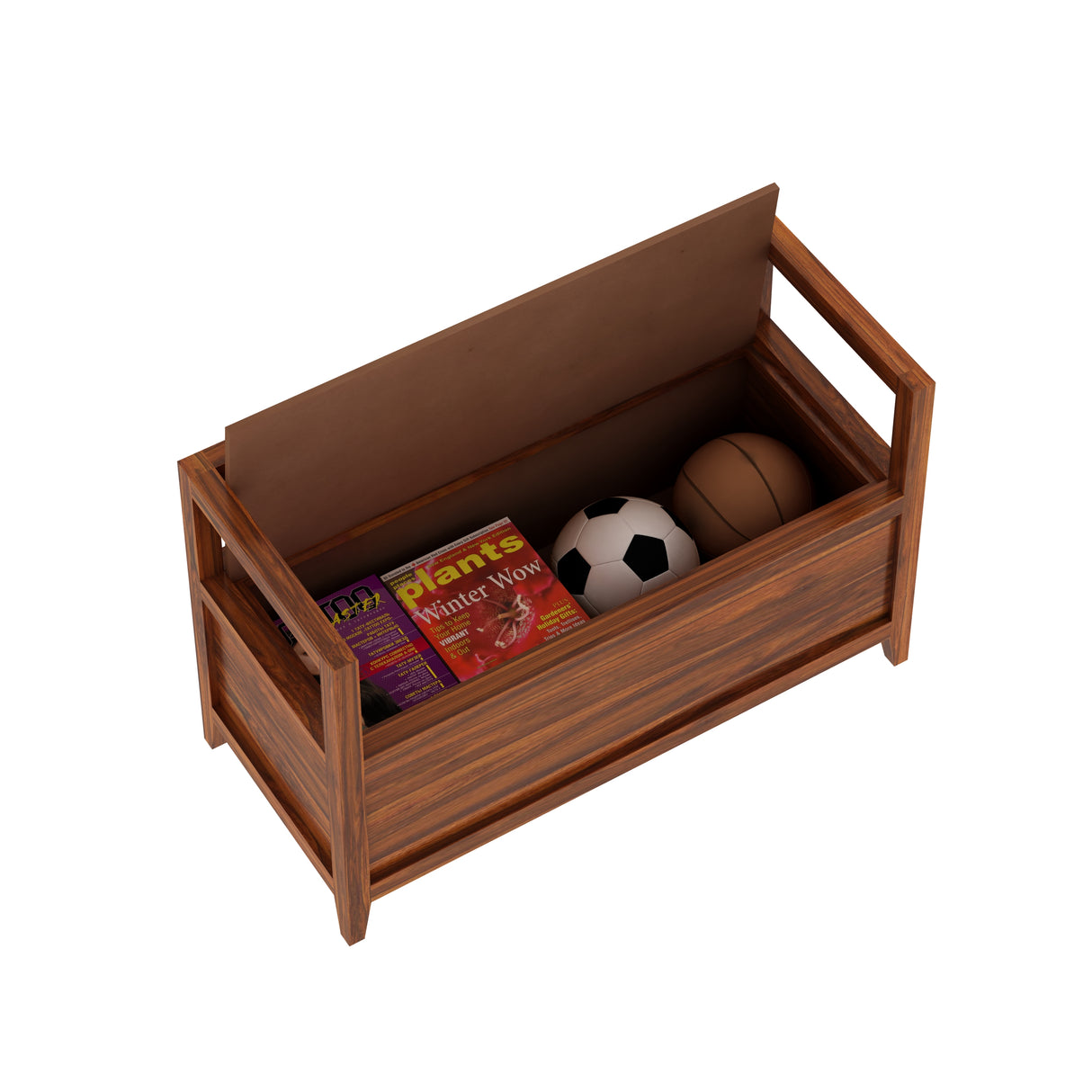 Jaipur Solid Sheesham Wood Storage Bench - 3 Years Warranty