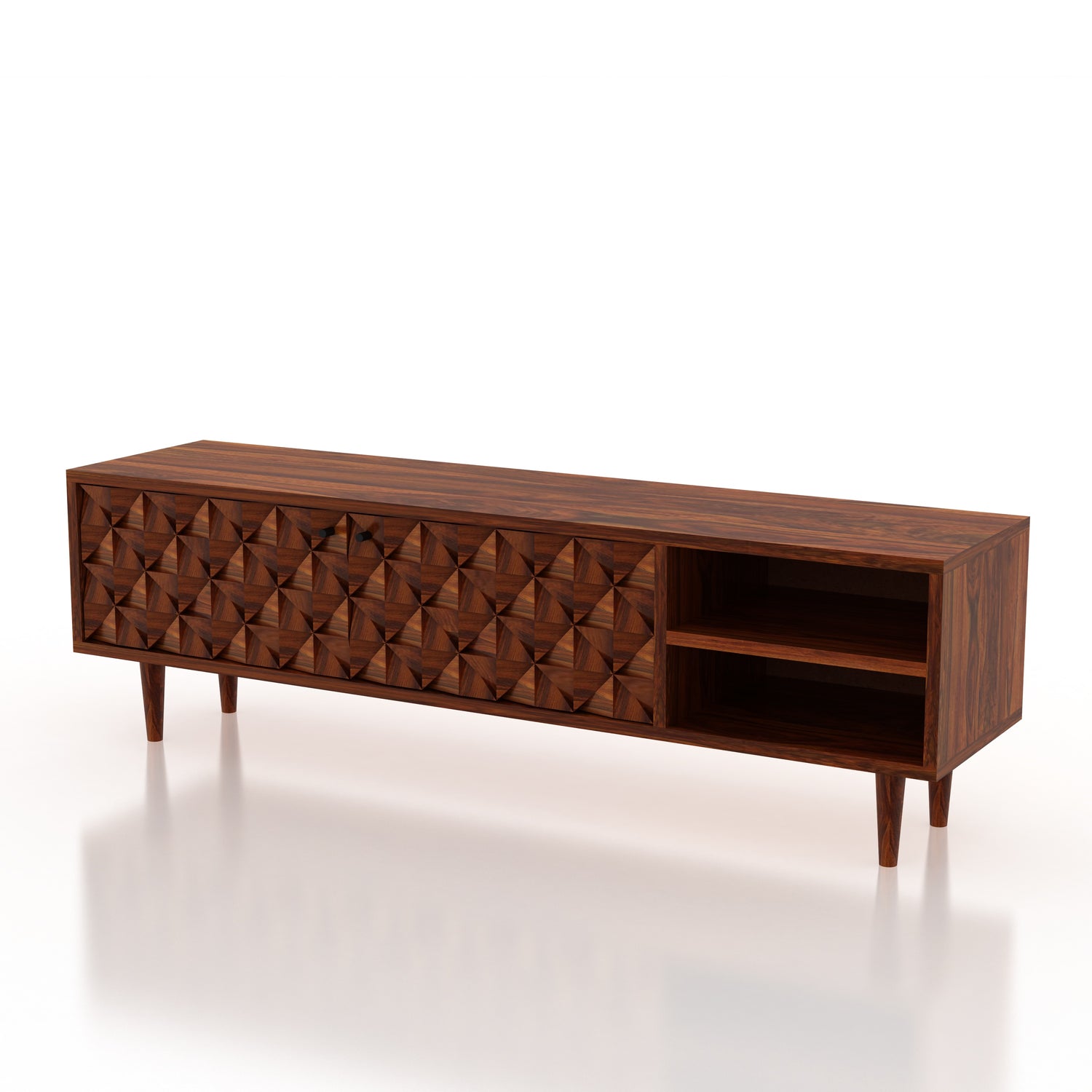 Raj Solid Sheesham Wood Tv Unit - 3 Years Warranty