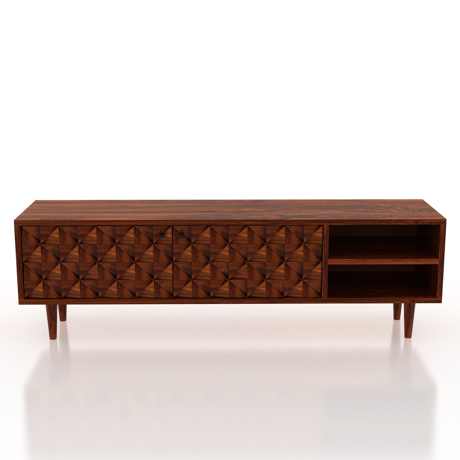 Raj Solid Sheesham Wood Tv Unit - 3 Years Warranty