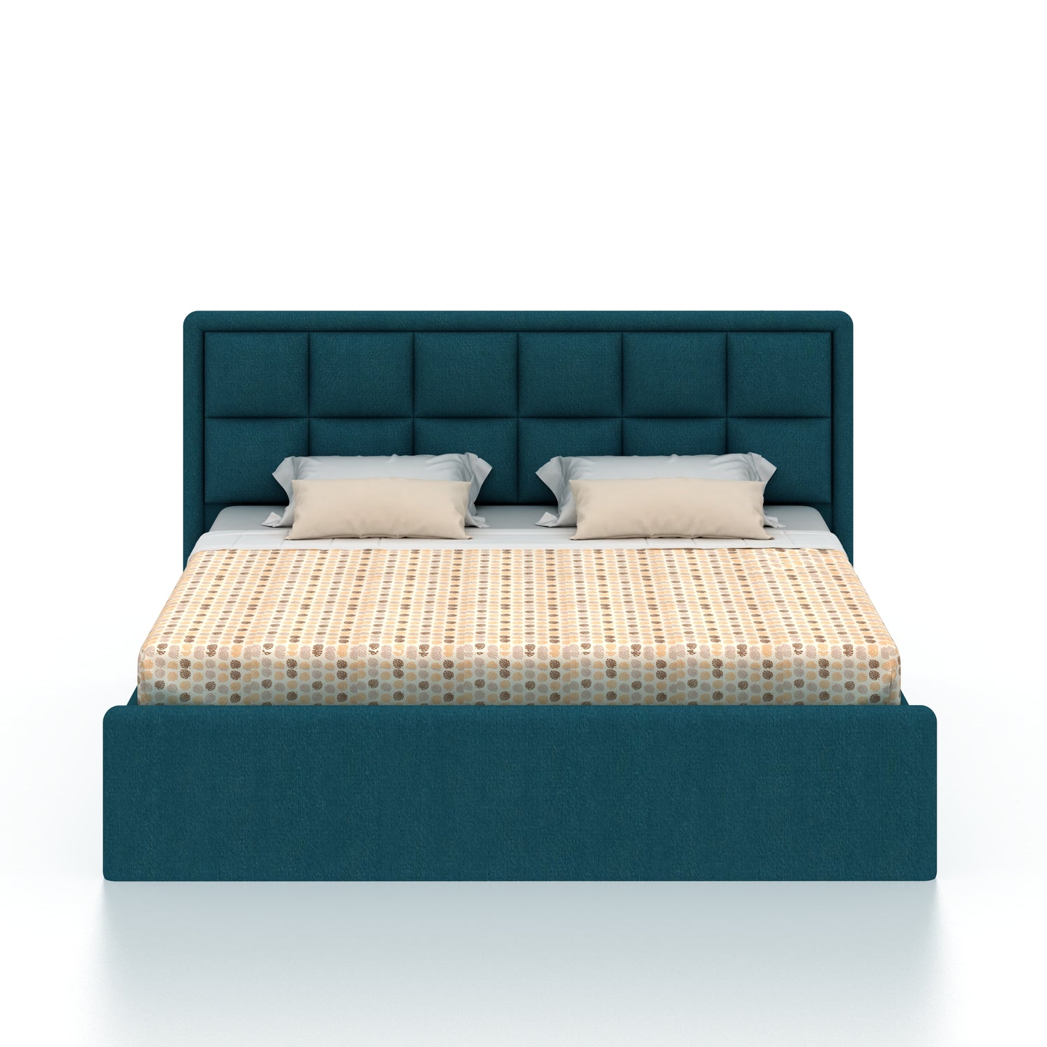 Roman Upholstered Box Storage Bed-3 Years Warranty(LUXE EDITION)