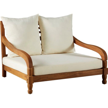 Armania Solid Sheesham Wood 2 Seater Lounge Sofa - 1 Year Warranty