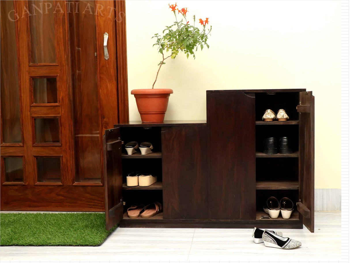 Italian Solid Sheesham Wood Shoe rack - 3 Years Warranty