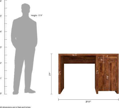 Delta Solid Sheesham Wood Study Table - 1 Year Warranty
