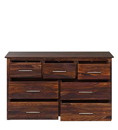 Maharaja Solid Sheesham Wood Dresser with 7 Darwer Storage - 1 Year Warranty