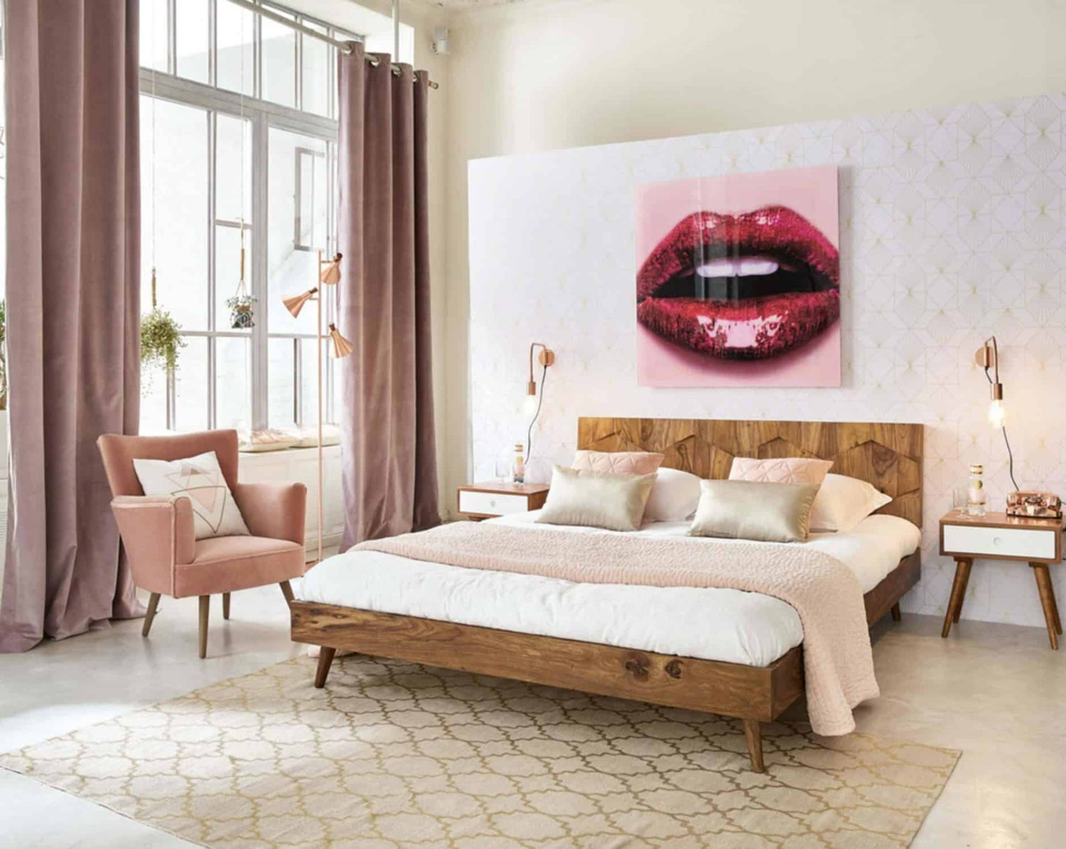 Monte Solid Sheesham Wood Bed - 3 Years Warranty