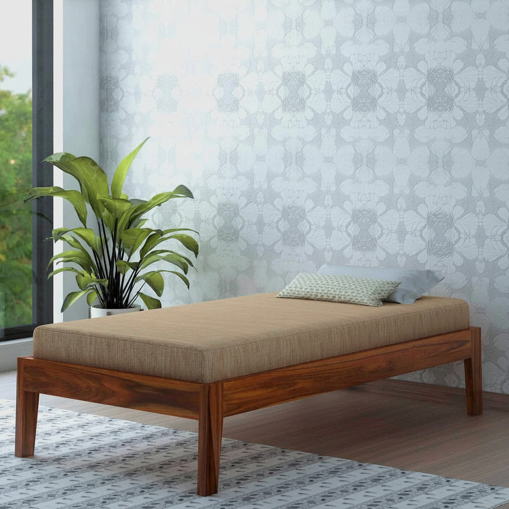 Rio Solid Sheesham Wood Single Bed - 3 Years Warranty