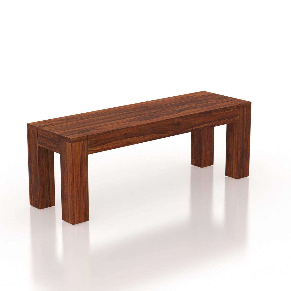Mayor Solid Sheesham Wood Dining Bench - 3 Years Warranty