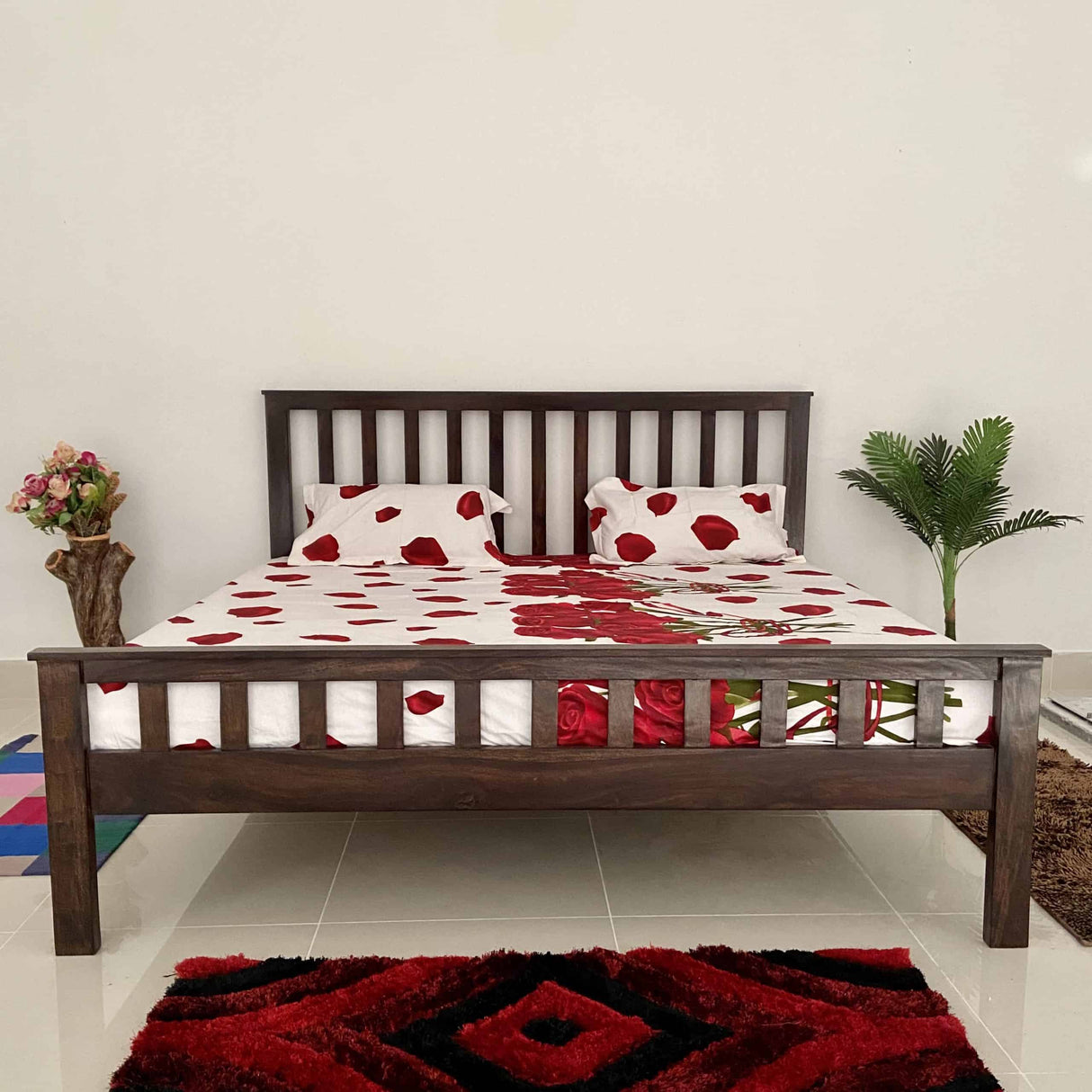 Cairo Solid Sheesham Wood Bed - 3 Years Warranty