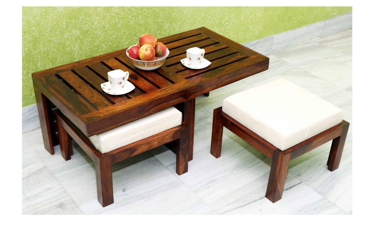 Cairo Solid Sheesham Wood Coffee Table - 3 Years Warranty
