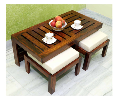 Cairo Solid Sheesham Wood Coffee Table - 1 Year Warranty