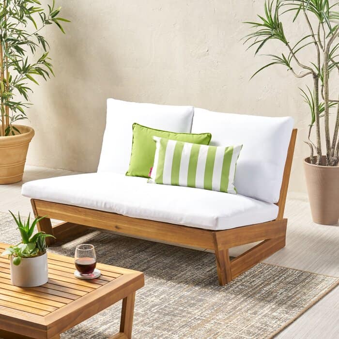 Monte Solid Sheesham Wood 2 Seater Lounge Sofa - 3 Years Warranty