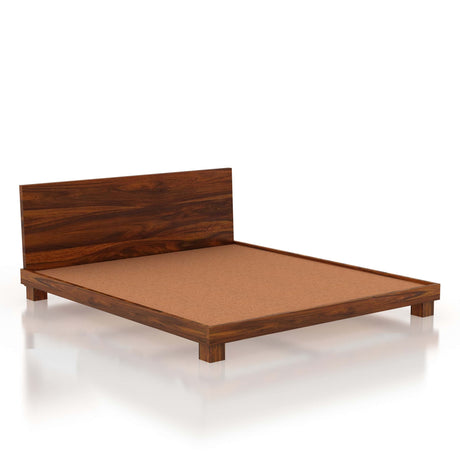 Mark Solid Sheesham Wood Platform Bed - 1  Year Warranty