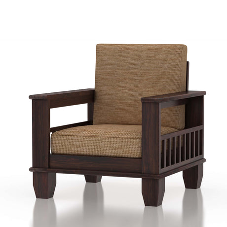 Maharaja Solid Sheesham Wood Single Seater Sofa - 1 Year Warranty
