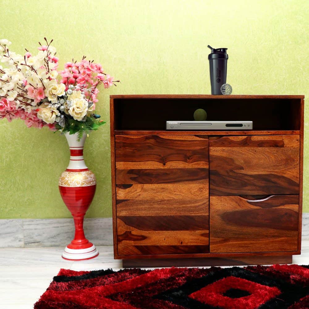 Foster Solid Sheesham Wood TV Unit - 3 Years Warranty