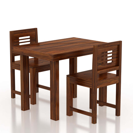 Cairo Solid Sheesham Wood 2 Seater Dining Table Set - 1 Year Warranty