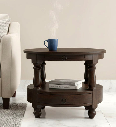 Jodhpur Solid Sheesham Wood End Table - 3 Years Warranty