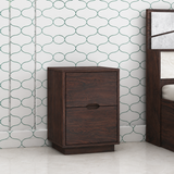 Foster Solid Sheesham Wood Bedside With Two Drawer Storage - 3 Years Warranty