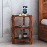 Crew Solid Sheesham Wood Bedside Table - 3 Years Warranty