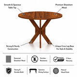 Maurus Oval Solid Sheesham Wood 4 Seater Dining Table - 3 Years Warranty