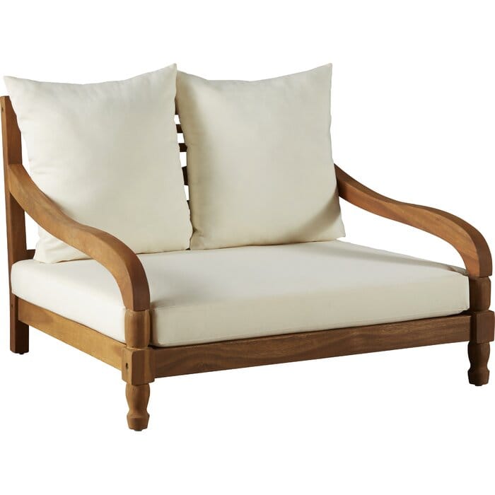 Armania Solid Sheesham Wood 2 Seater Lounge Sofa - 3 Years Warranty