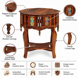 Udaipur Solid Sheesham Wood End Table - 3 Years Warranty
