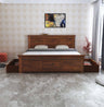 Armania Solid Sheesham Wood Bed With Two Drawer Storage - 3 Years Warranty