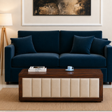 ROMEO Solid Sheesham Wood Coffee Table With Cushioning Design - 3 Years Warranty