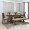 Maron Solid Sheesham Wood 6 Seater Dining Table Set - 1 Year Warranty